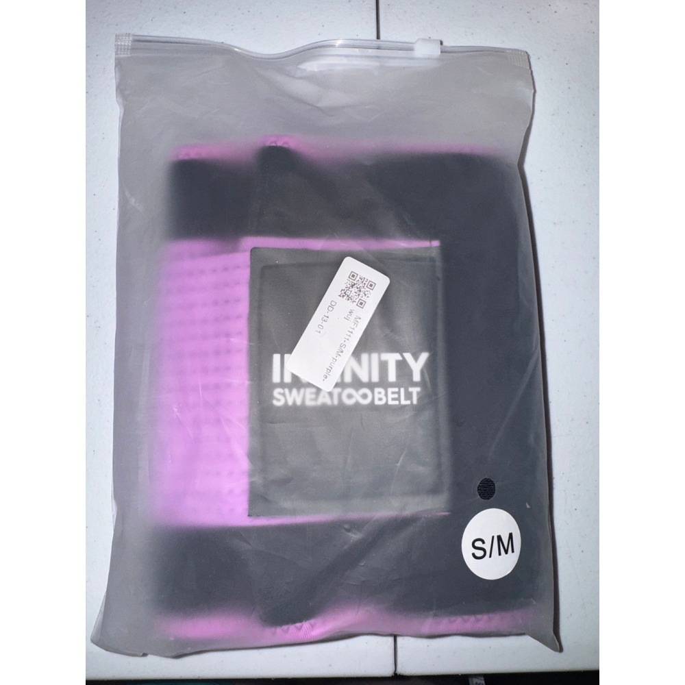 Infinity Sweat Belt Waist Trainer Body Shaper Slimming Band Workout S/M